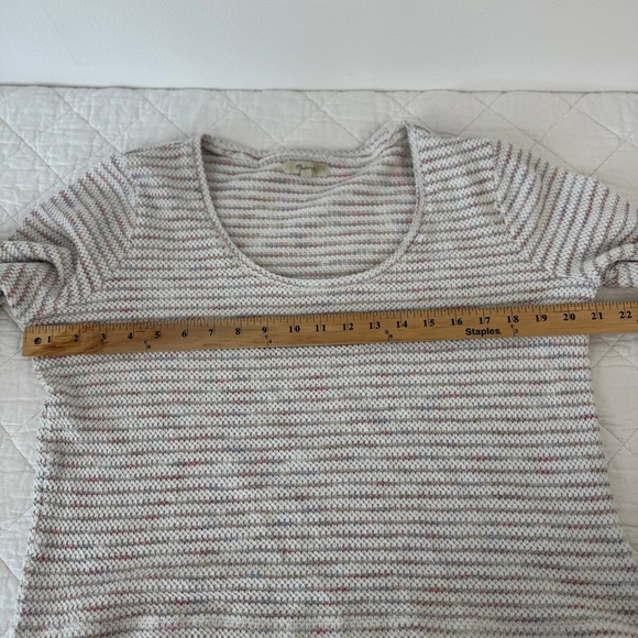 Madewell Womens Space-Dye Stripe Scoop Neck Pullover Sweater Knit Top XL AF983 - Picture 7 of 15